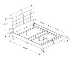 Monarch Linen Tufted Low Profile Bed -Furniture Series Sales 810598497 A7