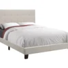 Monarch Linen Tufted Low Profile Bed -Furniture Series Sales 810598502 A0