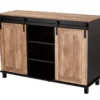 Modern Industrial Black & Brown Sliding Door Sideboard -Furniture Series Sales 810598711 A0 1