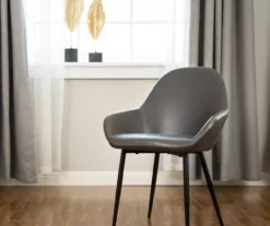 Glitzhome Mid-Century Modern Faux Leather Dining Chairs, 2-Pack -Furniture Series Sales 810598715 A0 2