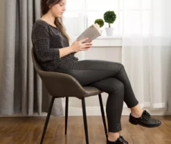 Glitzhome Mid-Century Modern Faux Leather Dining Chairs, 2-Pack -Furniture Series Sales 810598715 A0 3