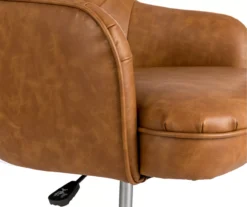 Caramel Brown Faux Leather Tufted Adjustable Office Chair 13 Caramel Brown Faux Leather Tufted Adjustable Office Chair -Furniture Series Sales 810598931 A0 4