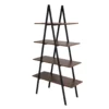 Walnut Modern A-Frame 4-Shelf Bookcase -Furniture Series Sales 810598942 A0 1