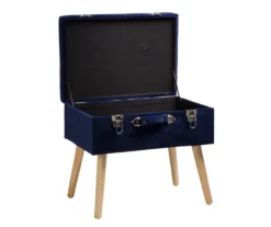 Glitzhome Velvet Suitcase Storage Stool 26 Glitzhome Velvet Suitcase Storage Stool -Furniture Series Sales 810598944 A0 4