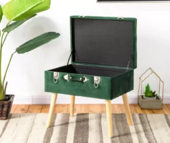 Glitzhome Velvet Suitcase Storage Stool 18 Glitzhome Velvet Suitcase Storage Stool -Furniture Series Sales 810598947 A0 2