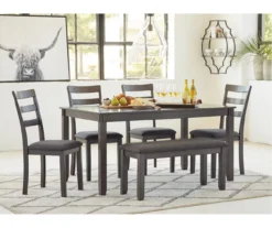 Fairview 6-Piece Dining Set With Bench -Furniture Series Sales 810599355 9