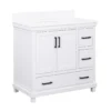 DHP Atwater Living Mills White Bathroom Vanity With Sink -Furniture Series Sales 810610511 A0