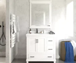 DHP Atwater Living Mills White Bathroom Vanity With Sink -Furniture Series Sales 810610511 B0 5