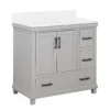 DHP Atwater Living Mills Gray Bathroom Vanity With White Sink 1 DHP Atwater Living Mills Gray Bathroom Vanity With White Sink -Furniture Series Sales 810610512 A0