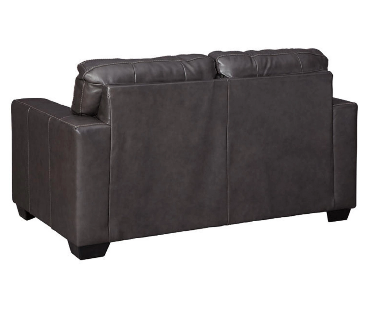 Morelos Gray Leather Loveseat 5 Morelos Gray Leather Loveseat - Image 3