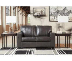 Morelos Gray Leather Loveseat 13 Morelos Gray Leather Loveseat -Furniture Series Sales 810610794 A0 5