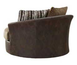 Alesbury Brown Faux Leather Oversize Swivel Accent Chair 9 Alesbury Brown Faux Leather Oversize Swivel Accent Chair -Furniture Series Sales 810612255 2