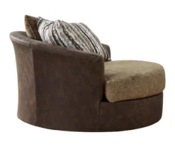 Alesbury Brown Faux Leather Oversize Swivel Accent Chair 10 Alesbury Brown Faux Leather Oversize Swivel Accent Chair -Furniture Series Sales 810612255 4