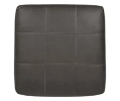 Aberton Gray Faux Leather Oversize Accent Ottoman -Furniture Series Sales 810612302 4