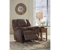 McGann Walnut Faux Leather Rocker Recliner -Furniture Series Sales 810612512 3
