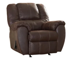 McGann Walnut Faux Leather Rocker Recliner -Furniture Series Sales 810612512 5