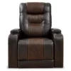 Composer Brown Faux Leather Power Recliner -Furniture Series Sales 810612553 5