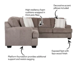 Broyhill McRay Pewter Sectional -Furniture Series Sales 810613210 810613211 X0 1 1