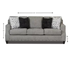 Alexandria Gray Chenille Sofa -Furniture Series Sales 810616679 A8