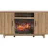 60" Modern Tan Electric Fireplace Console -Furniture Series Sales 810617759 A0 1