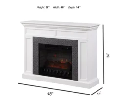 48" Faux Herringbone Mantel Electric Fireplace 15 48" Faux Herringbone Mantel Electric Fireplace -Furniture Series Sales 810617761 A6 1