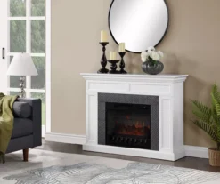 48" Faux Herringbone Mantel Electric Fireplace 11 48" Faux Herringbone Mantel Electric Fireplace -Furniture Series Sales 810617761 B0 2