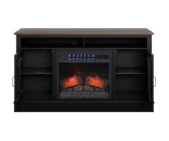 59.5" Black CoolGlow Electric Fireplace & Fan Console 17 59.5" Black CoolGlow Electric Fireplace & Fan Console -Furniture Series Sales 810620259 A0 2