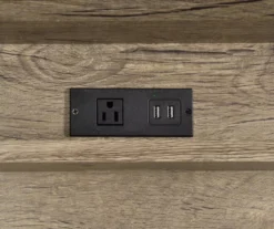 Corday Gray Wood Writing Desk With USB Charing -Furniture Series Sales 810680820 A8