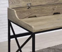 Corday Gray Wood Writing Desk With USB Charing -Furniture Series Sales 810680820 B8 2