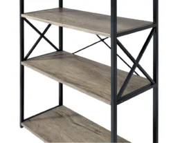 Corday Gray Wood 4-Shelf Open Bookcase -Furniture Series Sales 810680821 A8