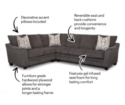Broyhill Rotherton Dark Gray Sectional -Furniture Series Sales combo770001 6