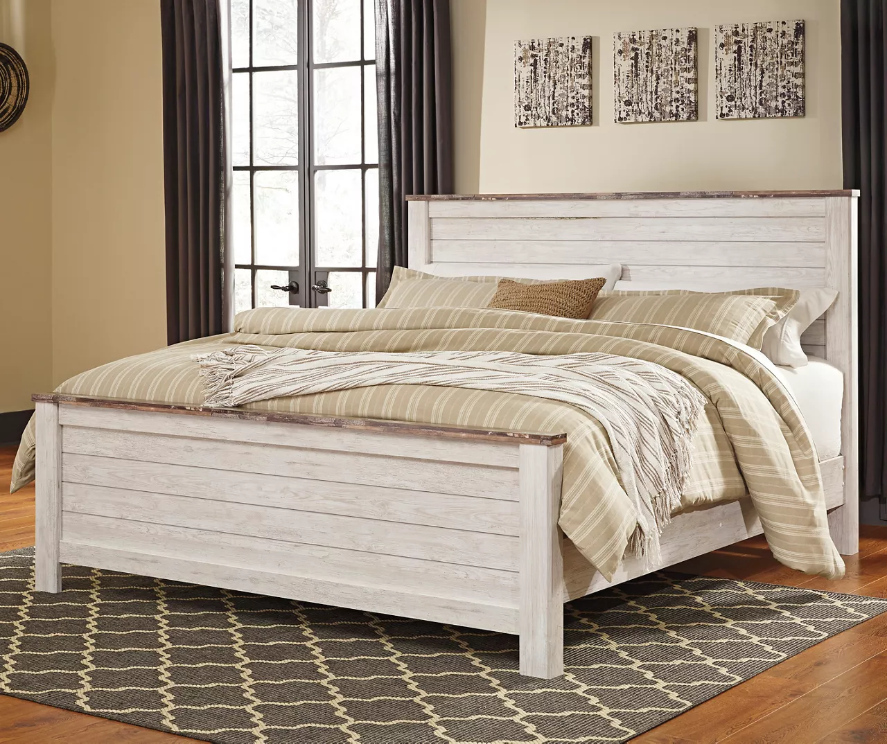 Signature Design By Ashley Willowton King Panel Bed 3 Signature Design By Ashley Willowton King Panel Bed