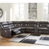 Signature Design By Ashley Kincord 4-Piece Faux Leather Power Reclining Sectional With Right-Arm-Facing Console Sofa