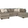 Signature Design By Ashley Creswell Gray Sectional With Right-Facing Chaise