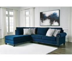 Signature Design By Ashley Trendle Blue Sectional With Left-Facing Chaise -Furniture Series Sales combo860084 1