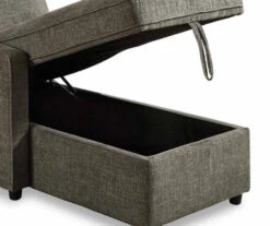 Signature Design By Ashley Kerle Charcoal Sectional With Pop-Up Bed -Furniture Series Sales combo870004 2
