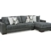Signature Design By Ashley Larkstone Charcoal 2-Piece Sectional With Right-Facing Chaise